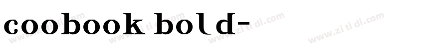 coobook bold字体转换 coobook bold字体转换